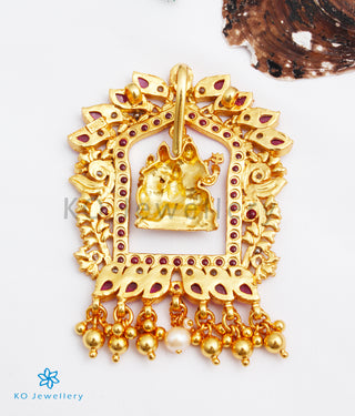 The Shiv-Parvati Silver Deity Pendant