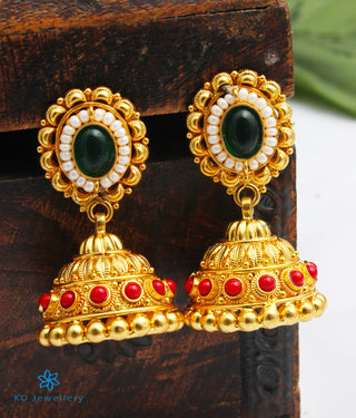 The Parag Silver Kempu Jhumka