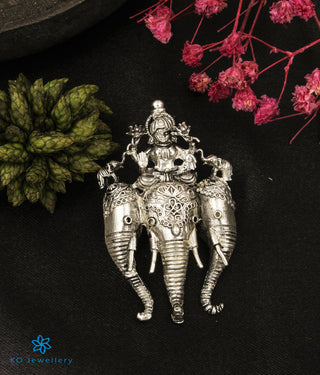 The Gaja Silver Pendant/Brooch (Oxidised)