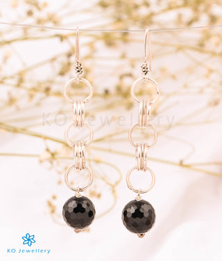 The Black Onyx Silver Gemstone Earring