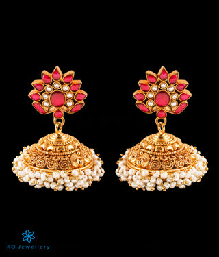 The Ishani Silver Kundan Jhumkas