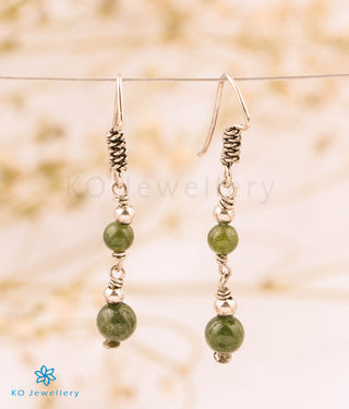 The Green Onyx Silver Gemstone Earring