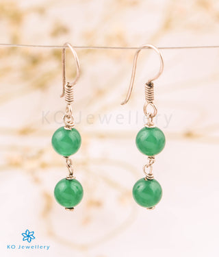 The Green Onyx Silver Gemstone Earring