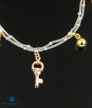 The Nazia Key Silver Charms Bracelet