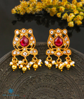 The Nazakat Silver Polki Earrings