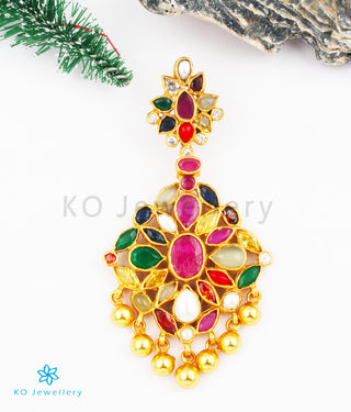 The Aham Silver Navaratna Pendant