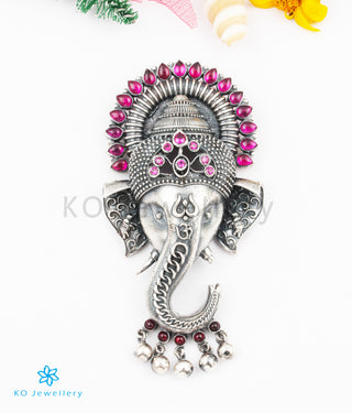 The Gajakarna Silver Ganesha Pendant (Oxidised)