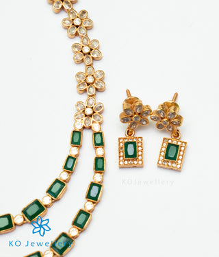 The Yamini Silver Necklace (Green)