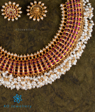 The Garv Silver Kempu Necklace