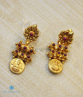 The Paramaa Antique Silver Lakshmi Coin Earrings