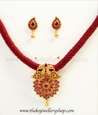 Bridal collection silver thread necklace for women shop online