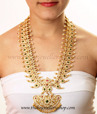 Gold plated silver hand crafted thread necklace for women